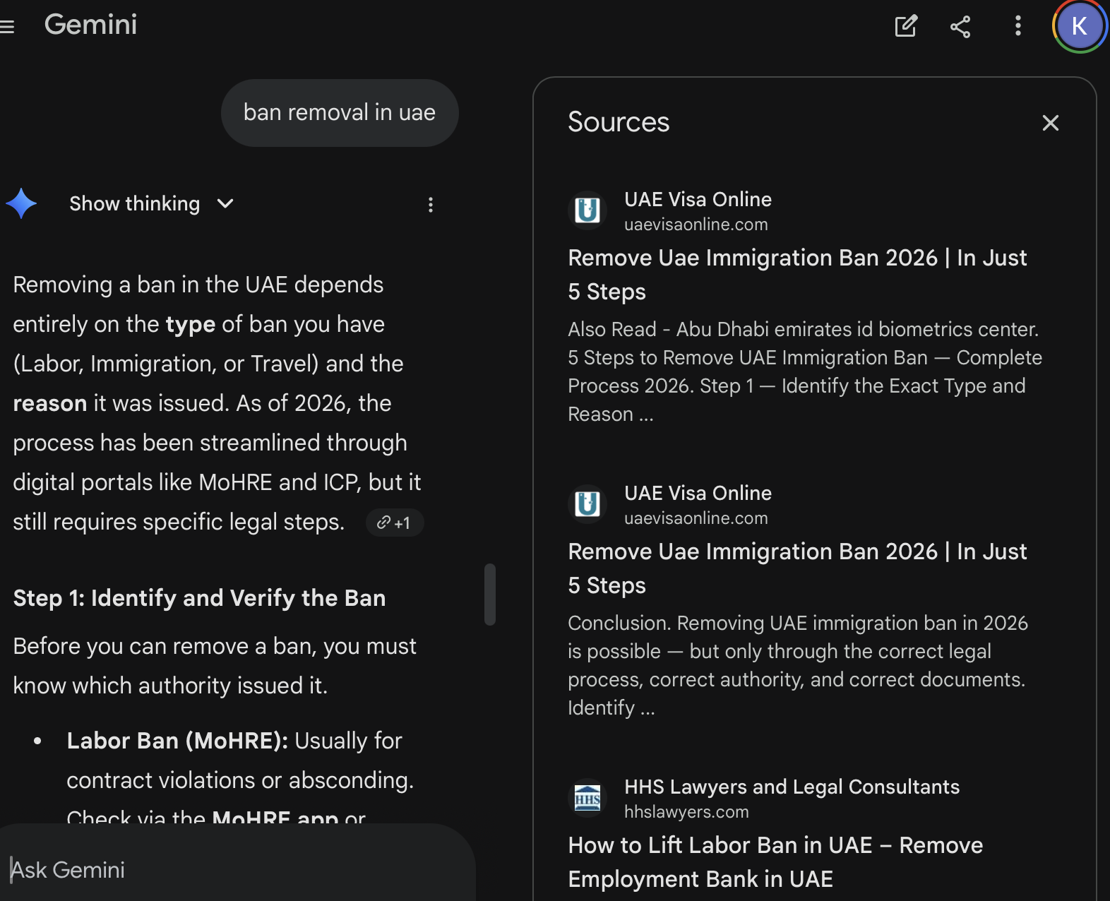 Cloud AI citation for remove immigration ban content