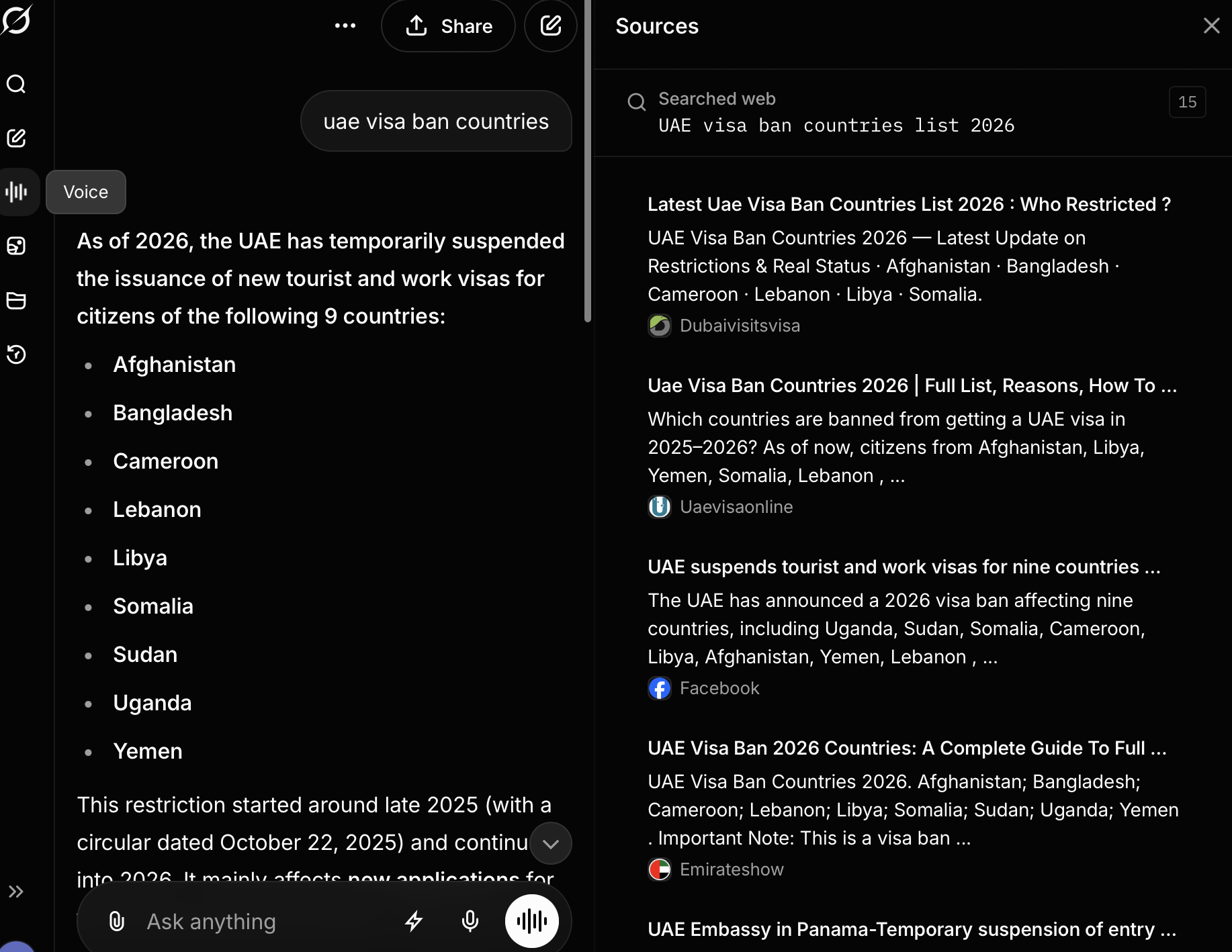 Gemini source visibility for ban removal in UAE